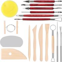 48 dalių molio lipdymo ir drožimo įrankių rinkinys keramikai ir rankdarbiams 17-piece set yellow