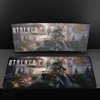 Stalker 2 Large Gaming Mouse Pad XXL Office Mousepad Computer Laptop HD Print Rubber Keyboard Pad Desk Mat PC Gaming Accessories 30cmx80cm(11.8x31.5inch) gray