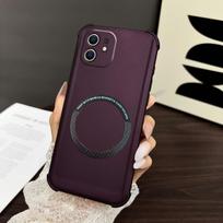 Case for iPhone 12 Mini,12,11 Skin-Feel Matte Magnetic Casing 4-Corner Airbag Shockproof Bumper Cover iPhone 12 black