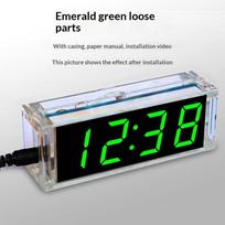 MCU LED DIY Electronic Clock Kit with Temperature Thermometer Auto Light Control for Home Desktop Decoration A5