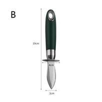 Stainless Steel Oyster Shucking Knife Ergonomic Red Wood Grain Handle For Kitchen Seafood Parties Restaurants B