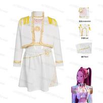 Mira Zoey Rumi Children's Cosplay Halloween Fancy Dress Cosplay Virtual Idol Movie Cosplay for Girls Halloween Carnival Suit One Size white