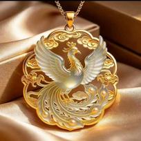 Painted Alloy Enamel Pendant Creative Chinese Style Polished Jewelry for Women Christmas New Year Holiday Gift A6 brown