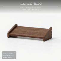 Medinis pėdų atrama po stalu, reguliuojamo kampo kėdutė, neslystanti pagalvėlė biurui, kojų atpalaidavimui Walnut Short brown