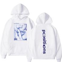 Ariana Grande Positions Album Retro Graphichoodie Men Women Aesthetic Trendy Pullover Long-Sleeved Oversized Casual Sweatshirt M balta