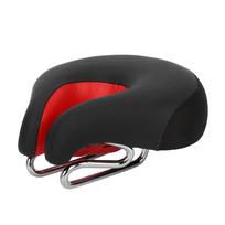 Ergonomic Mountain Bike Cycling Bicycle Noseless Shape Saddle Cushion Pad Seat Red raudona