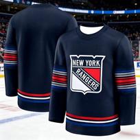 Hockey Jersey - Teal/Black/White Accents Shark Logo with Hockey Stick Comfortable Base Layer for Autumn and Winter XXXL