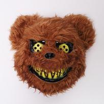 Helovino Cosplay vakarėlis Šviečianti LED šviesa Veido kaukė Makiažas Triušio Lokio kaukė Galvos apdangalas Animacinis gyvūnas Karnavalo galvos apdanga brown