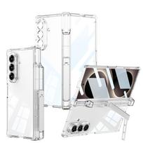 Luxury Transparent Airbag Pen Holder Case for Samsung Galaxy Z Fold 8 Ultra Fold8 Bracket Clear Tempered Film Shockproof Cover Galaxy Z Fold 8 Ultra white