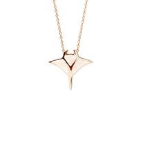 Enamel Manta Ray Necklace - Colorful, Luxurious, and Fade-Resistant Design white