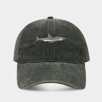 European and American men's sports and leisure shark baseball cap washed and made old street fashion trend women's sunshade cap adjustable black