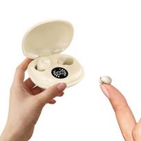 Xiaomi Mini Invisible Sleep In Ear Wireless Headphone Touch Control Long Battery Life Bluetooth Earphone Noise Reduction Work Earbud smėlis