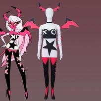 Hazbin Hotel Lucifer Morningstar Cosplay Kostiumas, Helovino Anime Pilnas Vaidmenų Apranga M white