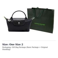 LONGCHAMP Le Pliage Green Poliamido Koldūno Formos Rankinė Moteriška Juoda 34175919001 One Size 2 black