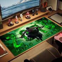 Roronoa Zoro spalvotas pelės kilimėlis Didelė žaidimų stalo pagalvėlė Neslystantis nešiojamojo kompiuterio planšetinio kompiuterio didelis pelės kilimėlis XXL kilimėlis Mini PC žaidimų kilimėlis su užrakintu kraštu 30cmx60cm(11.8x23.6inch)