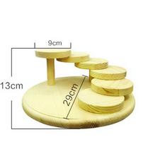 Solid wood function. Rotating sushi plate. Hotel supplies. Snack rack. Art dishes. brown
