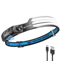 Smiling Shark Rechargeable LED Model White 1 USB 3x Brighter Outdoor Wide Angle Focused IPX4 Waterproof 8 Hours Continuous Ideal for Power and balta