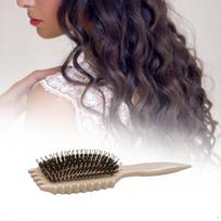Curly Hair Brush Bristle Curl Defining Portable Barber Comb Detangling Milky white