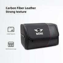 Didelės talpos odinė automobilio daiktadėžė Automobilio bagažinės tvarkymo dėžė BMW Mini Works Cooper F54 F55 F56 F57 F60 R50 R52 R53 R55 R56 gray