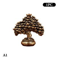 Žalvarinis Kinijos Turto Medis Feng Shui Figūrėlės Pinigų Medžio Statulėlė Laimės Įkurtuvių Dovana Namų Biuro Dekoras Stalo Papuošalas 1pc black