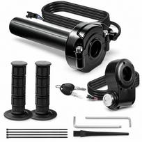 Full Twist Throttle For Ridstar Q20 Electric Dirt Bike E-Bike Throttle Grip Cable Kit Surron Throttle With Ignition Switch gray