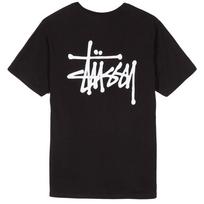 Stüssy Stussy Dažyta pigmentais Pagrindinio logotipo marškinėliai T marškinėliai XL- Unisex T marškinėliai XXL black
