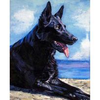 5D pilnas apvalus deimantinis piešimas gyvūnų vokiečių aviganių siuvinėjimas deimantine mozaikine kryželiu dekoracija Full Round 20x30CM white
