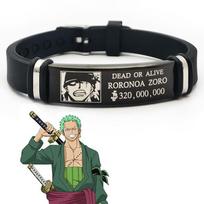 Periferinis Luffy Zoro Tas pats kūrybingas vientisas apyrankės riešo dirželis ieško animacinių filmų Dovanos Papuošalai Aksesuarai Cosplay Moterims Vyrams gray