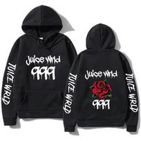 2025 Juice WRLD Unisex Hoodies 999 Spausdinimas Puloveris Su Gobtuvu Muzikos Raperis Hip Hop Džogeriai Dainininkas Vilnos Megztinis Gerbėjams Unisex Viršutiniai Drabužiai L black