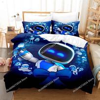 ASTRO BOT patalynės komplektas Viengulis Twin Pilnas Karalienės Karaliaus Dydžio Lovos Komplektas Suaugusiems Vaikams Miegamojo Antklodės Užvalkalų Rinkiniai 3D Spausdinimo Anime Paklodė S EU Single(135x200cm)