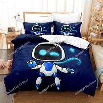 ASTRO BOT patalynės komplektas Viengulis Twin Pilnas Karalienės Karaliaus Dydžio Lovos Komplektas Suaugusiems Vaikams Miegamojo Antklodės Užvalkalų Rinkiniai 3D Spausdinimo Anime Paklodė S AU Single(140x210cm)