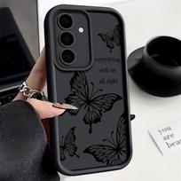 Drugelio dėklas Samsung Galaxy S25 S24 S23 S22 Ultra S24 FE A55 A54 A56 A15 A16 A35 A25 A53 5G atsparus smūgiams minkštas silikoninis dangtelis For Samsung S23 Plus