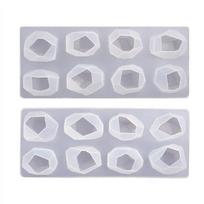 1 Pcs DIY Mold Crystal UV Epoxy Mold Ice Cube Mould Irregular Jewelry Pendant Diamond Silicone Molds random 1PC white