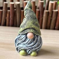 Miela sodo skulptūra ornamentas dervos nykštuko skulptūra komiška kūrybingų personažų statulėlė 3D figūrėlė amatai balkonui kiemo dekoras žalia