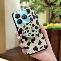 Phone Lens Protection Glitter Phone Case For ZTE Blade A75 4G/Z2359 Dirt-resistant Skin feel silicone Simplicity Durable ZTE Blade A75 4G/Z2359 black