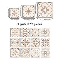 PVC grindų lipdukas lipnus vonios kambario virtuvės renovacija vandeniui ir drėgmei atsparus sienų lipdukas neslystantis ir dėvėjimuisi atsparus sutirštintas 20x20cm*12pcs