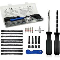 TT-M26 Tubeless Tire Repair Kits, 26Pcs Compact Tire Puncture Repair Kit, Tire Repair Tools And Tire Repair Plugs For Cars Motorcycles… 26 PCS gray