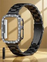 Superior Bling stastainless steel Band case cover For Apple Watch strap Series 11/10/9/8/7/6 38mm 40mm 41mm 42mm 44mm 45mm 46mm 38mm auksas