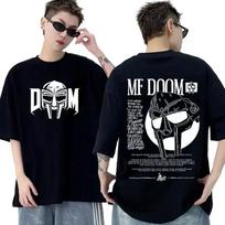 Rapper Mf Doom Graphic T Shirt Madvillainy Metal Music Album Tshirt Men Women Punk Vintage Oversized Cotton Tshirt Streetwear S white