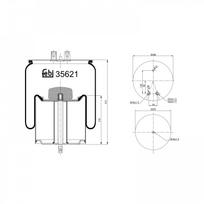 Pneumatinės pakabos pagalvė FEBI BILSTEIN 35621