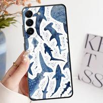 Ocean Shark Whale Design Phone Cover Case for Samsung Galaxy A57 A15 A73 A51 A52 A36 A53 A17 A06 A23 A05 A25 A16 A55 A37 A12 A41 Galaxy A71 4G gray