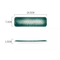 Japanese Style Creative Rectangular Ceramic Sushi Steak Plates Western Restaurant Dishes Household Tableware Fish Plates blue