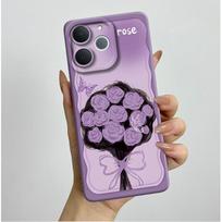 For Realme Note 70T telefono dėklas Estetiškas drugelio gėlės Lašams atsparus apsauginis dangtelis For Realme Note 70 T Note70T Bamperis Korpusas Realme Note 70 gray