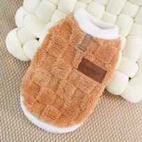 Fashion Velvet Winter Dogs Clothes Comfortable Pullover Vest Pet Thick Jacket Soft Dog Warm Sweater Pet Supplies XS ruda