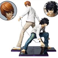 MegaHouse Death Note Light Figūrėlė Yagami Kami L Lawliet 22cm Anime PVC Veiksmo Figūrėlė Žaislas Statulėlė Kolekcinis Modelis Lėlė Dovana without box black
