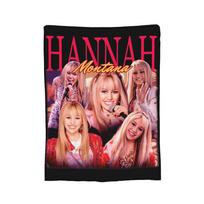 Hannah Montana pledas Flanelės raštas Daugiafunkcis itin minkštas pledas namams Sofa Kilimas Gabalas 75cmx90cm black
