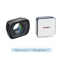 Optical Glass Wide-Angle Lens Aluminum Frame Magnetic Macro Lens Quick Installation Camera Lens for DJI Osmo Pocket 3 white