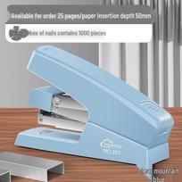 Effort-Saving Portable Rubber Stapler - Staples Up to 60 Pages, Large Size white