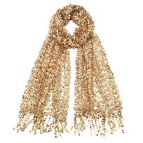 Lady Glittering Tasseled Stole For Evening Gowns Wedding Accessories Cultural Dance Costumes auksas