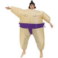 Smagus ir neįprastas sumo imtynininko pripučiamas kostiumas, puikiai tinkantis vakarėliams ir Cosplay Purple-Adult beige